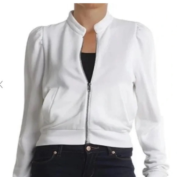 Free People Just For You puff sleeve zip up jacket - Picture 1 of 7